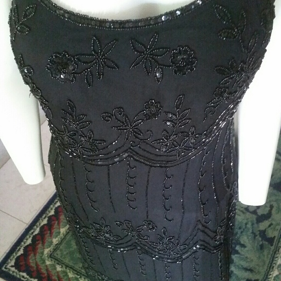 Papell Boutique Black Cocktail Dress - Picture 3 of 8